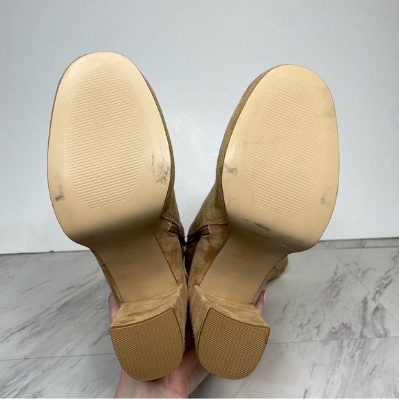 Steve Madden Marcello Tan Suede Heeled Tall Boot 9 1/2 M - Picture 15 of 16